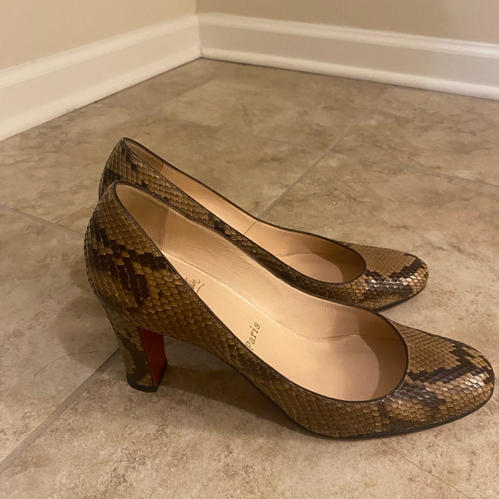 Christian Louboutin Brown Stiletto Heels